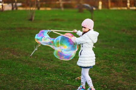 The child in park a outdoors happy.の写真素材
