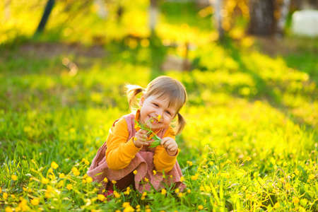 The child in park a outdoors happy.の写真素材