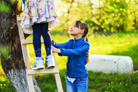 The child in park a outdoors happy.の写真素材
