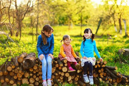 The child in park a outdoors happy.の写真素材