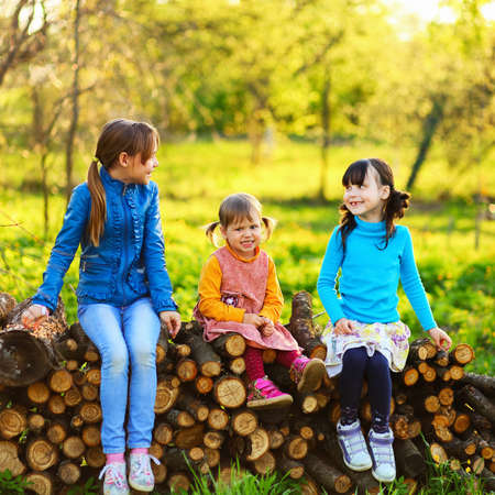 The child in park a outdoors happy.の写真素材