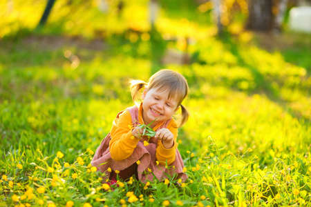 The child in park a outdoors happy.の写真素材