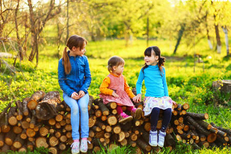 The child in park a outdoors happy.の写真素材