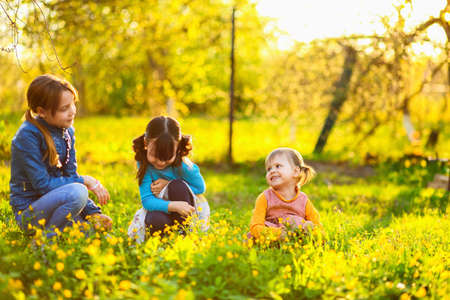 The child in park a outdoors happy.の写真素材