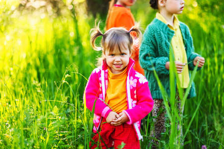 The child in park a outdoors happy.の写真素材