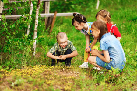 The Children lead an active a lifestyle.の写真素材