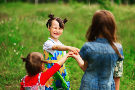 The Children lead an active a lifestyle.の写真素材