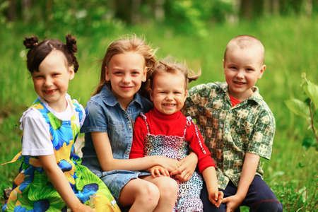 The Children lead an active a lifestyle.の写真素材