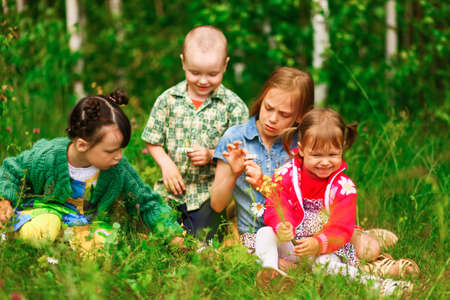 The Children lead an active a lifestyle.の写真素材