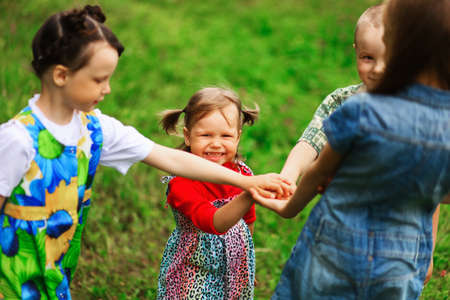 The Children lead an active a lifestyle.の写真素材