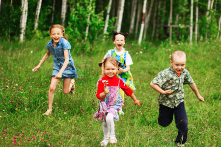 The Children lead an active a lifestyle.の写真素材