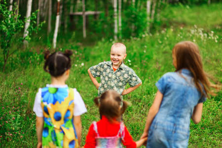 The Children lead an active a lifestyle.の写真素材