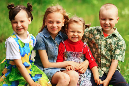 The Children lead an active a lifestyle.の写真素材