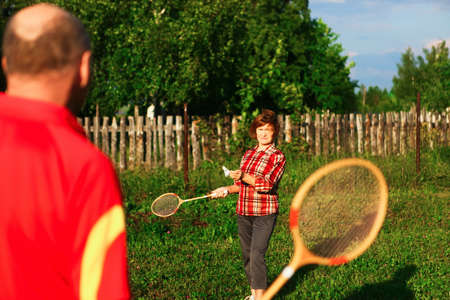 The Older people lead an active lifestyle.の写真素材