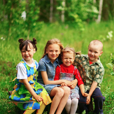 The Children lead an active a lifestyle.の写真素材
