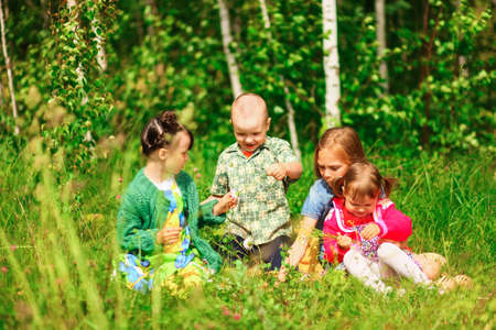 The Children lead an active a lifestyle.の写真素材