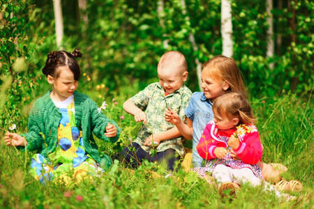 The Children lead an active a lifestyle.の写真素材