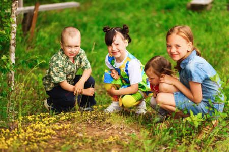 The Children lead an active a lifestyle.の写真素材