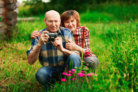 The Older people lead an active lifestyle.の写真素材