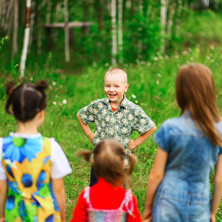 The Children lead an active a lifestyle.の写真素材