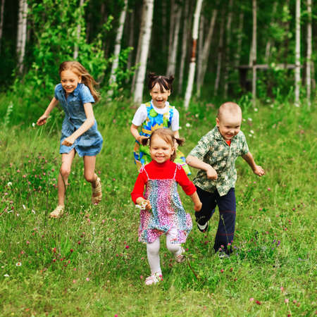 The Children lead an active a lifestyle.の写真素材