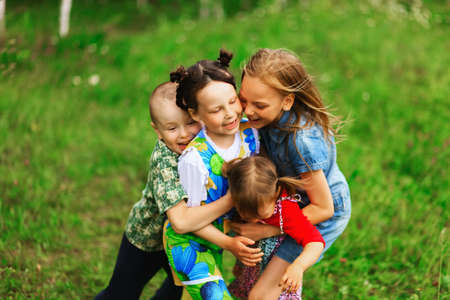 The Children lead an active a lifestyle.の写真素材