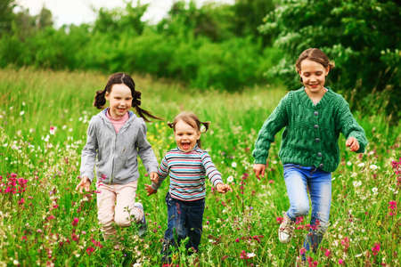 The Children lead an active a lifestyle.の写真素材
