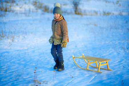 Child happy outdoors.の写真素材