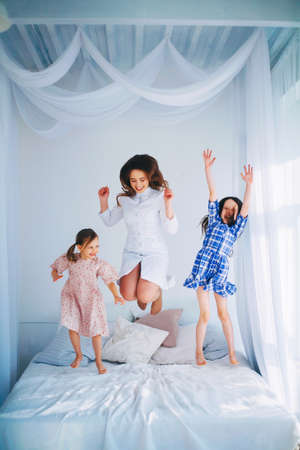 Little girls trust a young woman doctor.の写真素材