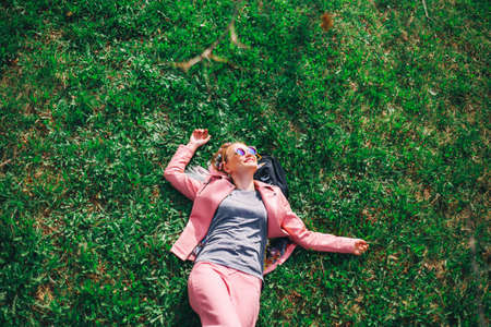 Portrait of a young and happy girl.の写真素材
