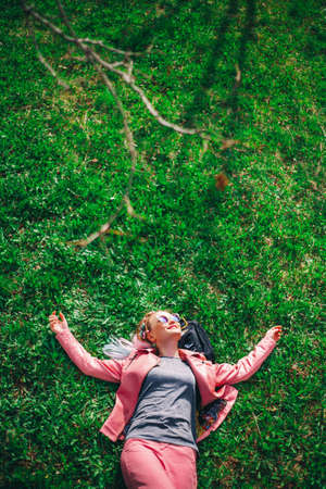 Portrait of a young and happy girl.の写真素材