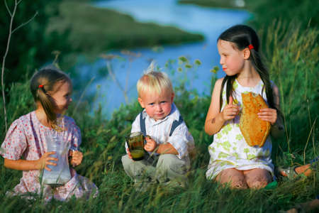 The Children in rural areas a liveの写真素材