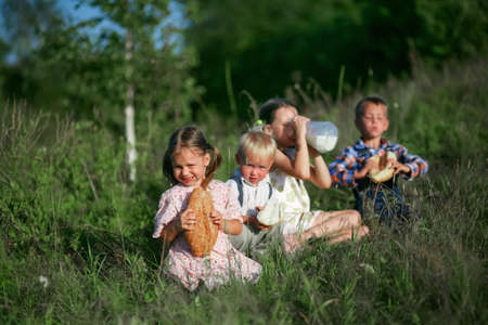 The Children in rural areas a liveの写真素材