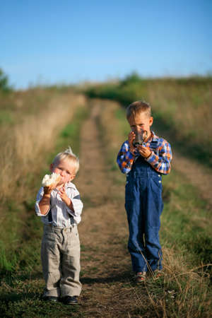The Children in rural areas a liveの写真素材