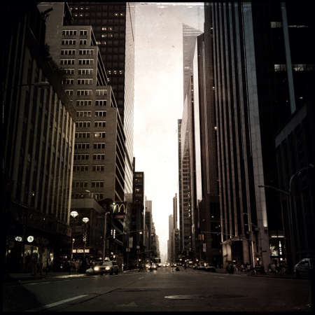 Downtown New York at sunset