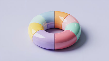 3D Pastel Donut Chartの素材
