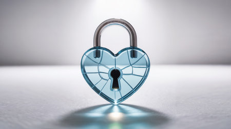 Blue Heart Shaped Padlockの素材