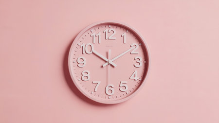 Minimal Pink Wall Clock Designの素材