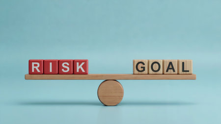 Risk and Goal Balance Concept Illustrationの素材