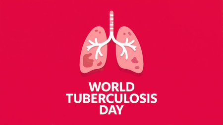 World Tuberculosis Day Awareness Lung Illustrationの素材