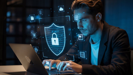 Cybersecurity Expert Working on Data Protectionの素材