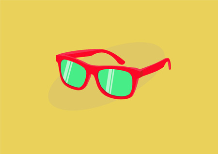 Vector Illustration of Red Sunglasses