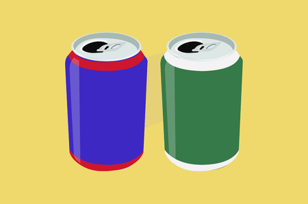 Vector Isolated Illustration of Cansのイラスト素材