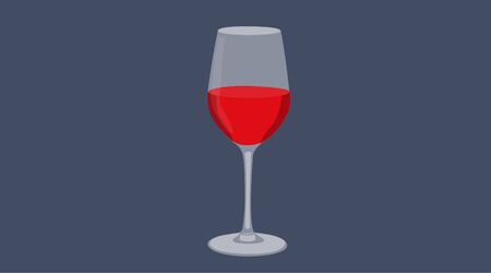 Vector Illustration of a Cup of Wineのイラスト素材