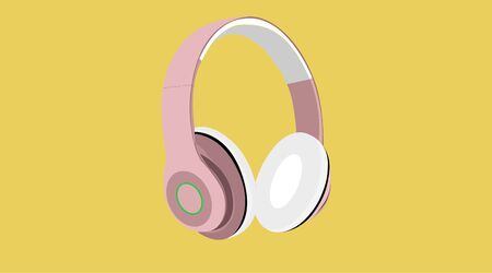Vector Isolated Illustration of Headphonesのイラスト素材