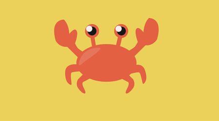 Isolated Vector Illustration of a Crabのイラスト素材