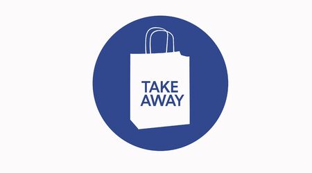 Vector Take away bag icon illustration signのイラスト素材