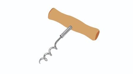 Vector Isolated Illustration of a Corkscrewのイラスト素材