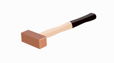 Vector Isolated Illustration of a Hammerのイラスト素材