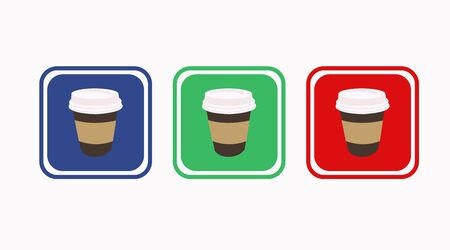 Vector Isolated Illustration of a Coffee Icon or Signsのイラスト素材